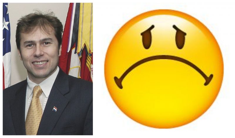 Luis Alberto Castiglioni and frown emoji