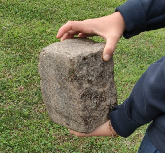 Paving stone used to attack Rabbi Avraham Gopin