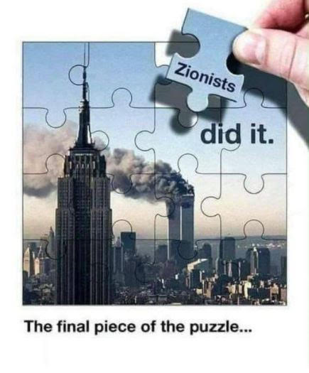 McKinney meme Zionists did it puzzle piece tweet
