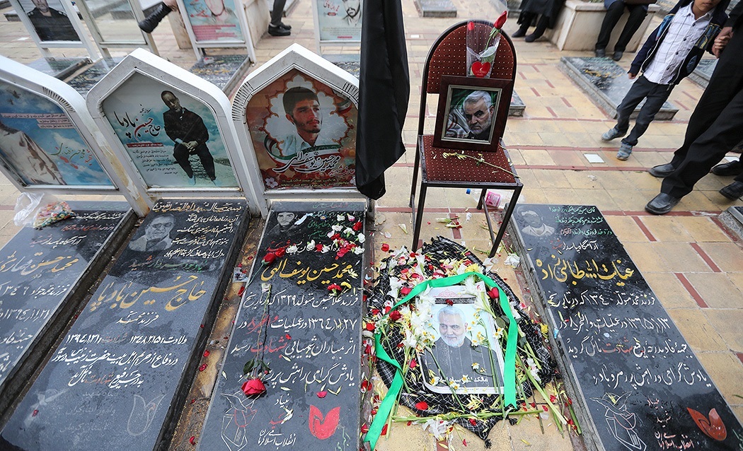 Qasem Soleimani prepared grave