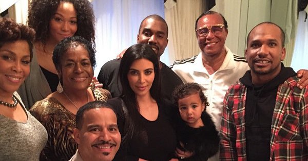 farrakhan with Kanye West family